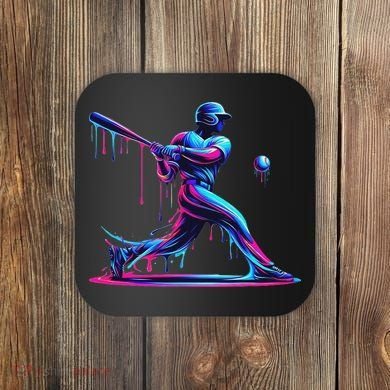 Baseball Player Drip For N Ice Cream Coaster