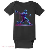 Baseball Player Drip For N Ice Cream Baby Bodysuit thumb 0