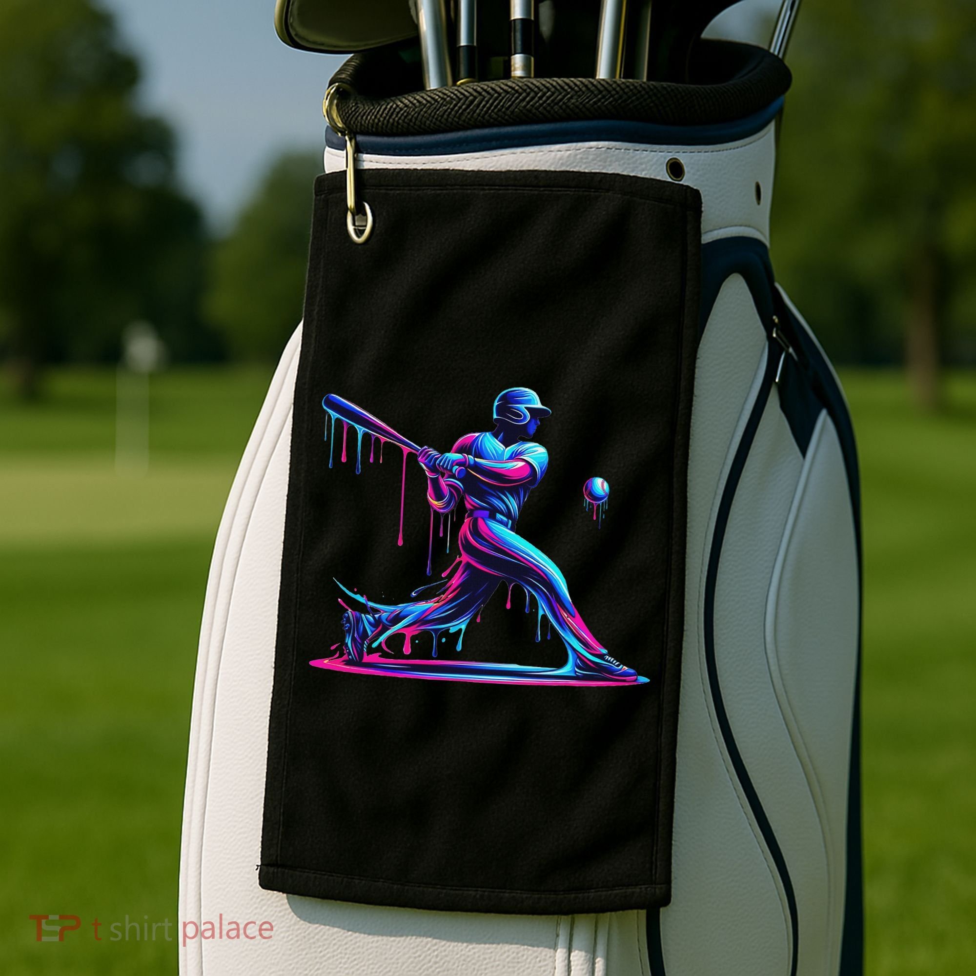 Baseball Player Drip For N Ice Cream Golf Towel