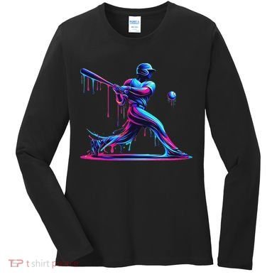 Baseball Player Drip For N Ice Cream Women's Long Sleeve Shirt