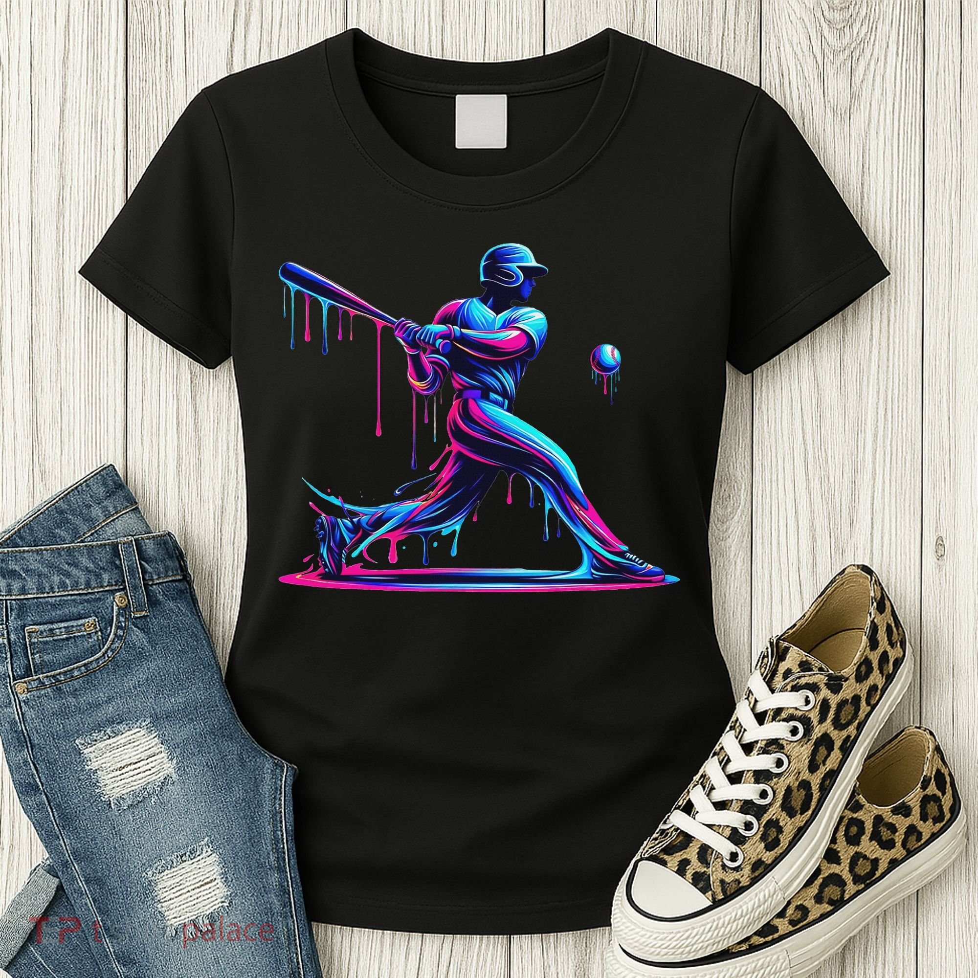 Baseball Player Drip For N Ice Cream Women's T-Shirt