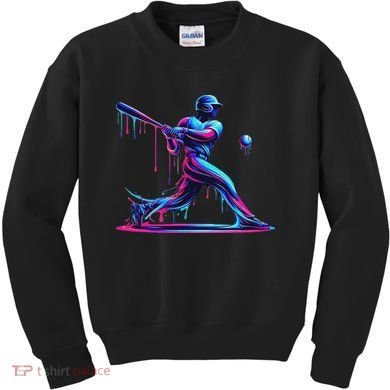 Baseball Player Drip For N Ice Cream Kids Sweatshirt