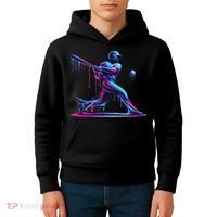 Baseball Player Drip For N Ice Cream Kids Hoodie thumb 4