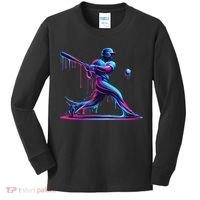 Baseball Player Drip For N Ice Cream Kids Long Sleeve Shirt thumb 0