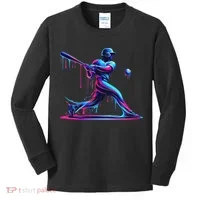 Baseball Player Drip For N Ice Cream Kids Long Sleeve Shirt thumb 0