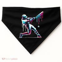 Baseball Player Drip USA-Made Doggie Bandana thumb 0