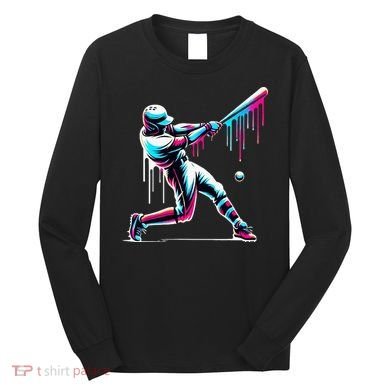 Baseball Player Drip Long Sleeve Shirt