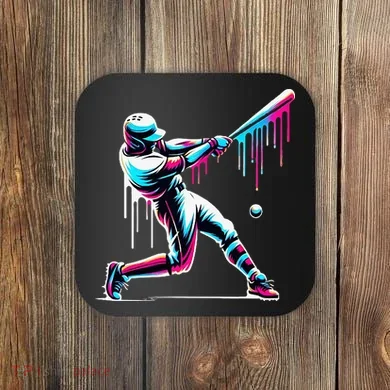 Baseball Player Drip Coaster