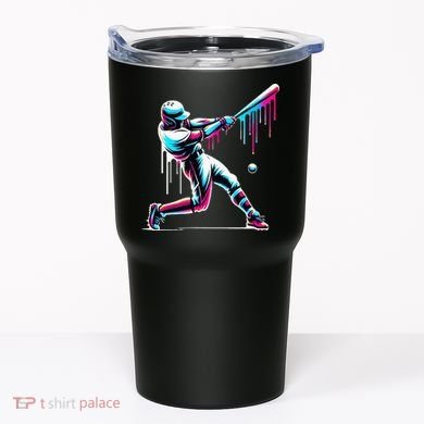 Baseball Player Drip Tumbler