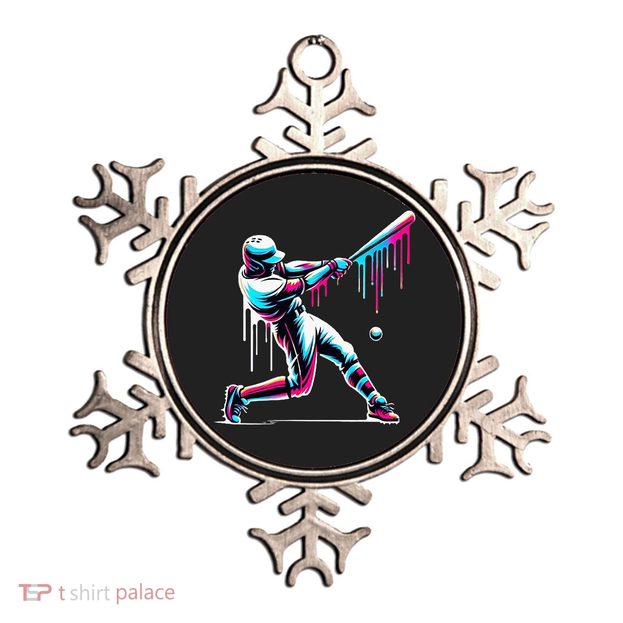Baseball Player Drip Ornament