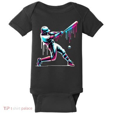Baseball Player Drip Baby Bodysuit