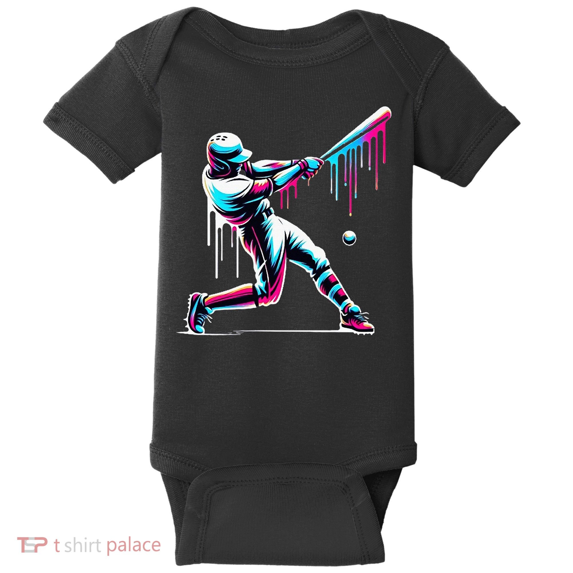 Baseball Player Drip Baby Bodysuit