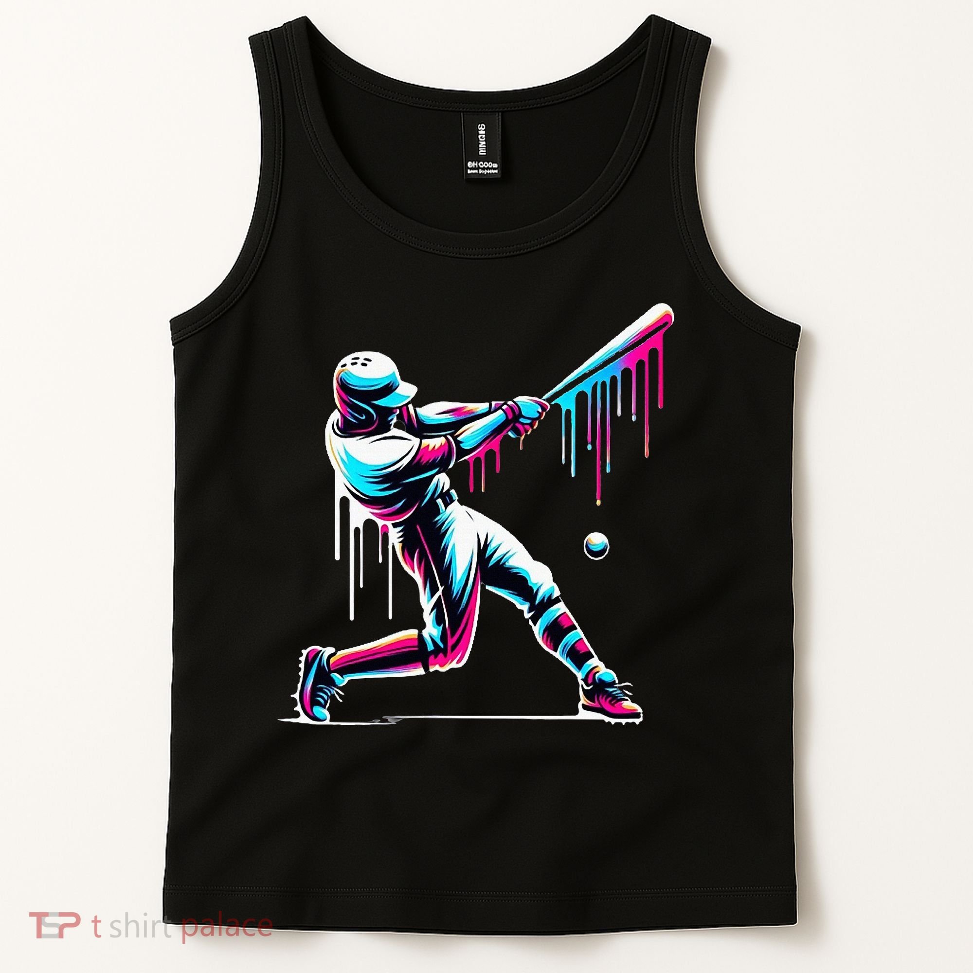 Baseball Player Drip Tank Top