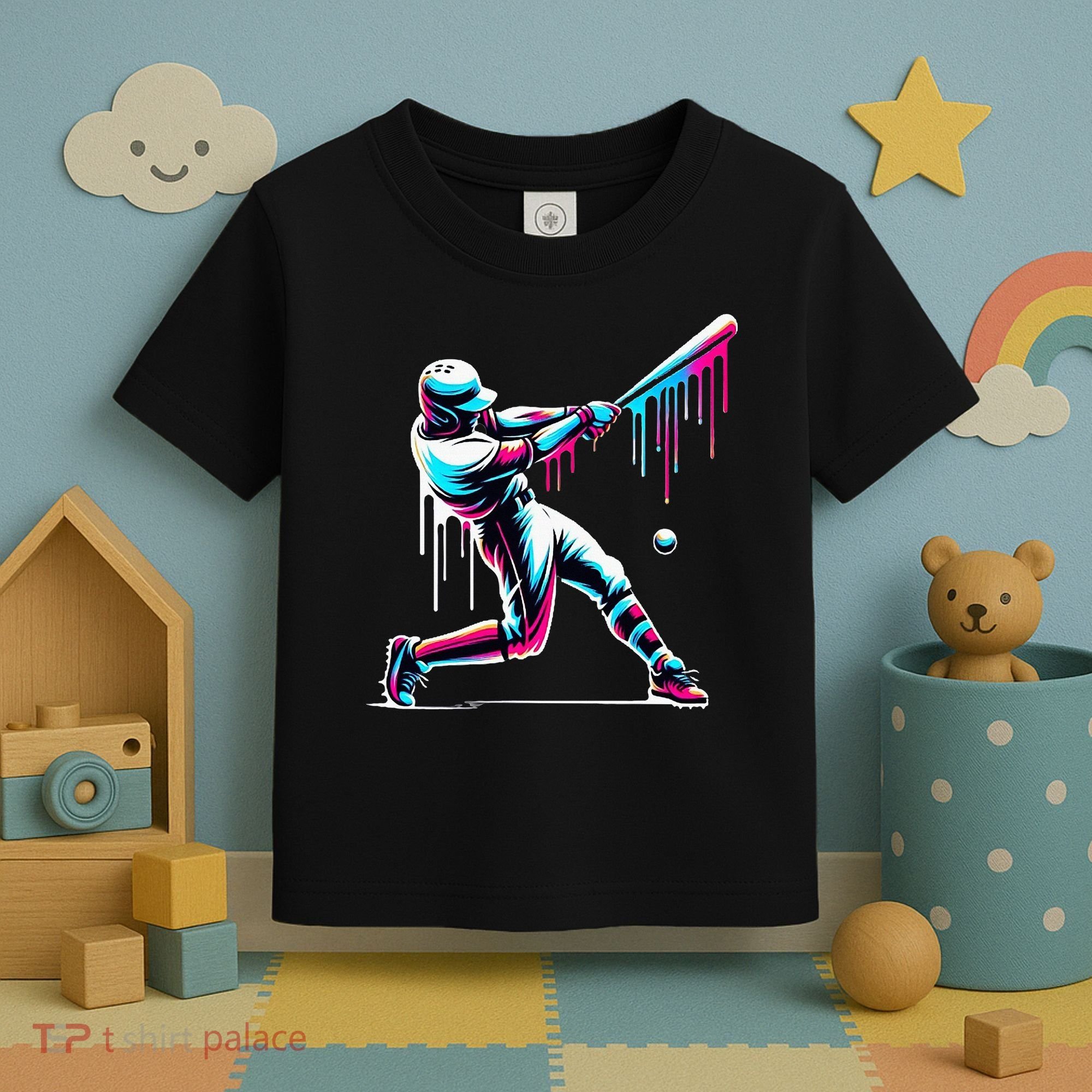 Baseball Player Drip Toddler T-Shirt