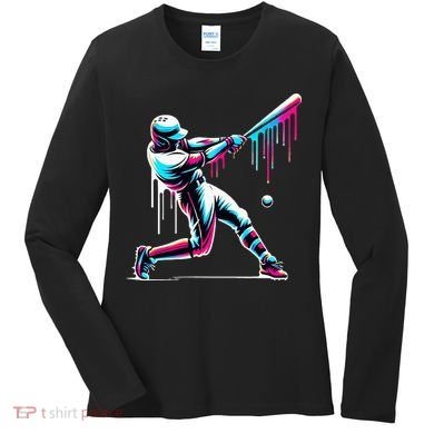 Baseball Player Drip Women's Long Sleeve Shirt