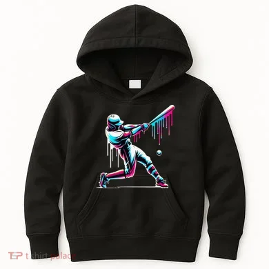 Baseball Player Drip Kids Hoodie