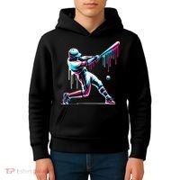 Baseball Player Drip Kids Hoodie thumb 4