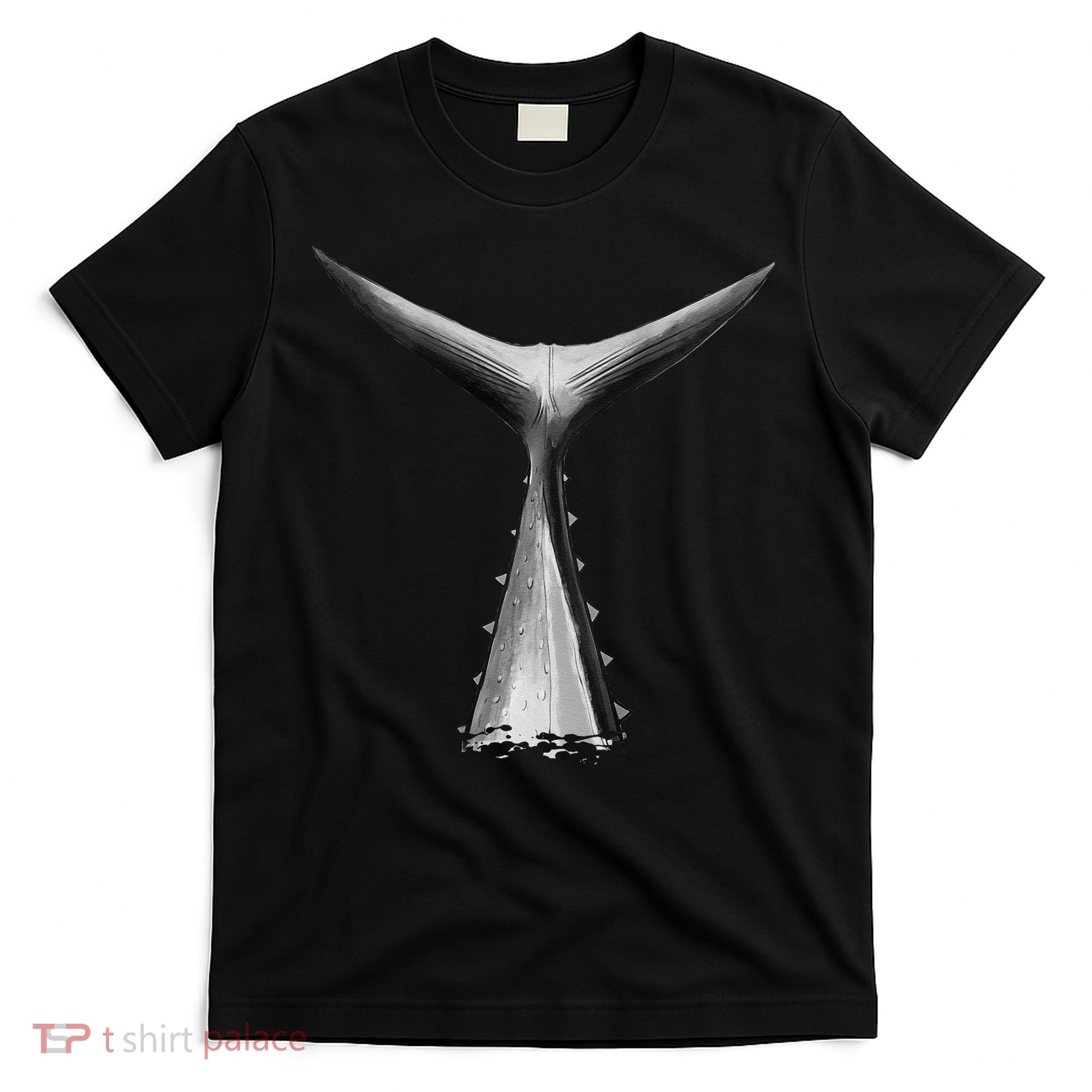Back Print Deep Sea Fishing Tuna Tail Bluefin Tuna T-Shirt