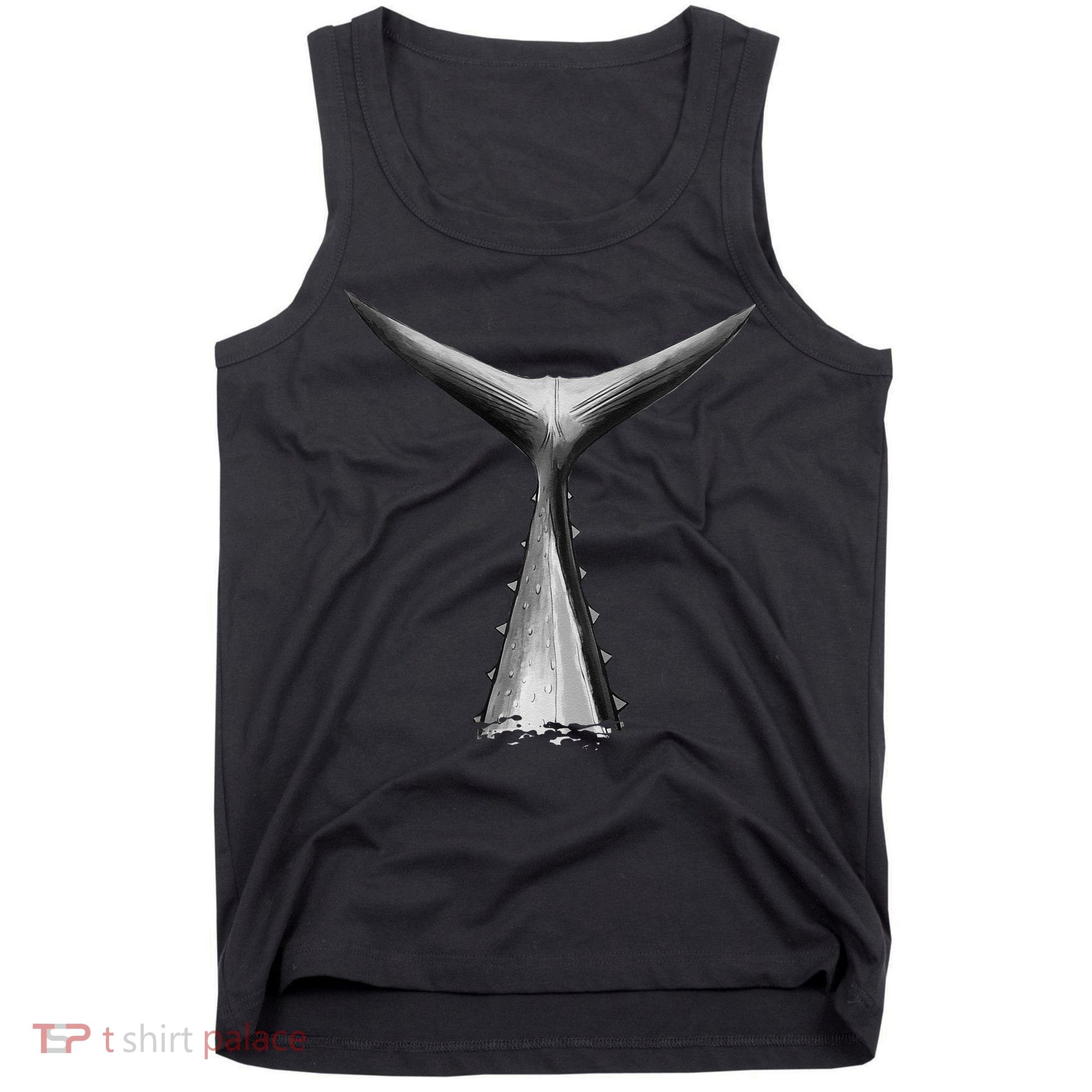Back Print Deep Sea Fishing Tuna Tail Bluefin Tuna Tank Top