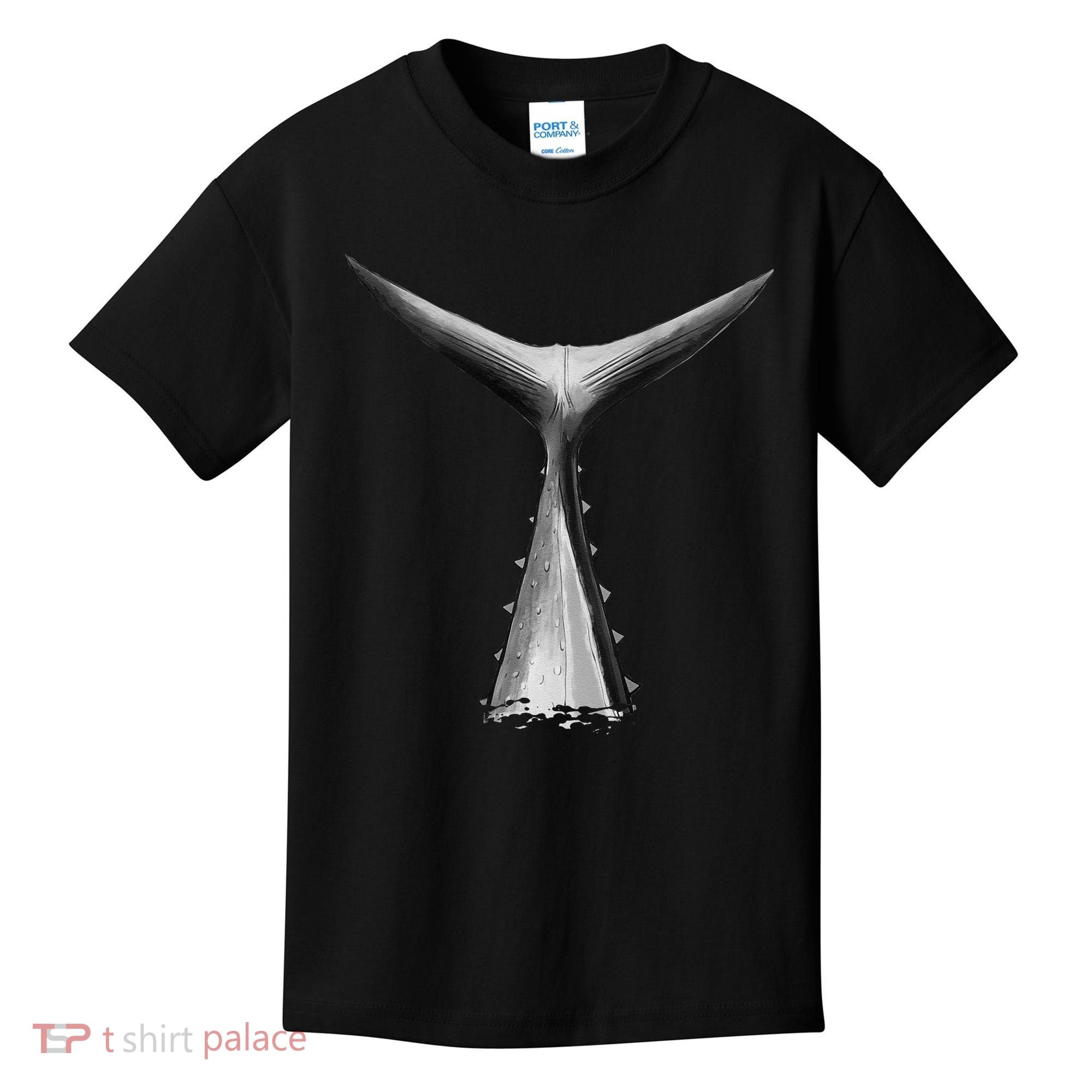 Back Print Deep Sea Fishing Tuna Tail Bluefin Tuna Kids T-Shirt