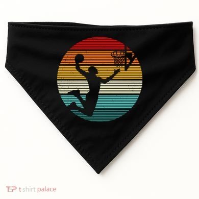 Basketball Player Dunk Retro Sunset USA-Made Doggie Bandana