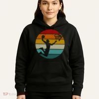 Basketball Player Dunk Retro Sunset Hoodie thumb 5