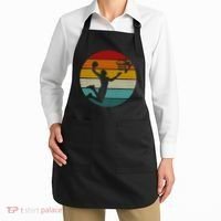 Basketball Player Dunk Retro Sunset Apron thumb 2