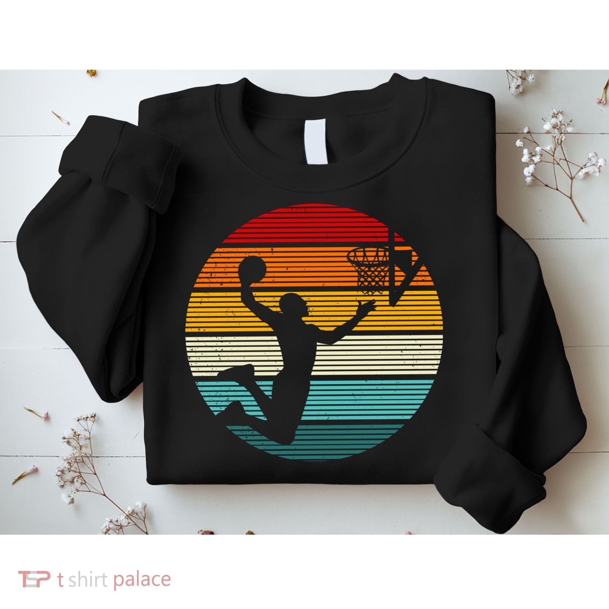 Basketball Player Dunk Retro Sunset Sweatshirt