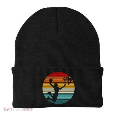 Basketball Player Dunk Retro Sunset Beanie