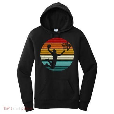 Basketball Player Dunk Retro Sunset Women's Hoodie