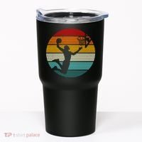 Basketball Player Dunk Retro Sunset Tumbler thumb 0