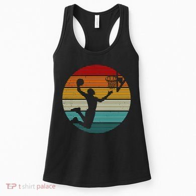 Basketball Player Dunk Retro Sunset Women's Tank Top