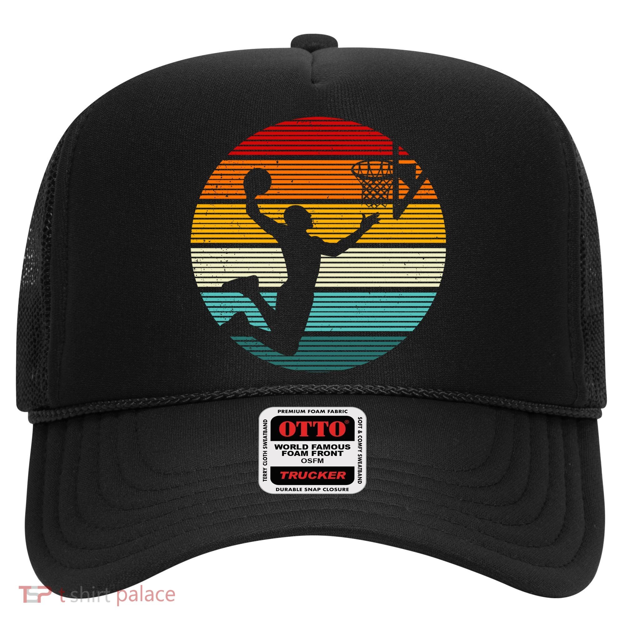 Basketball Player Dunk Retro Sunset Hat