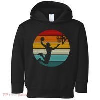 Basketball Player Dunk Retro Sunset Toddler Hoodie thumb 0