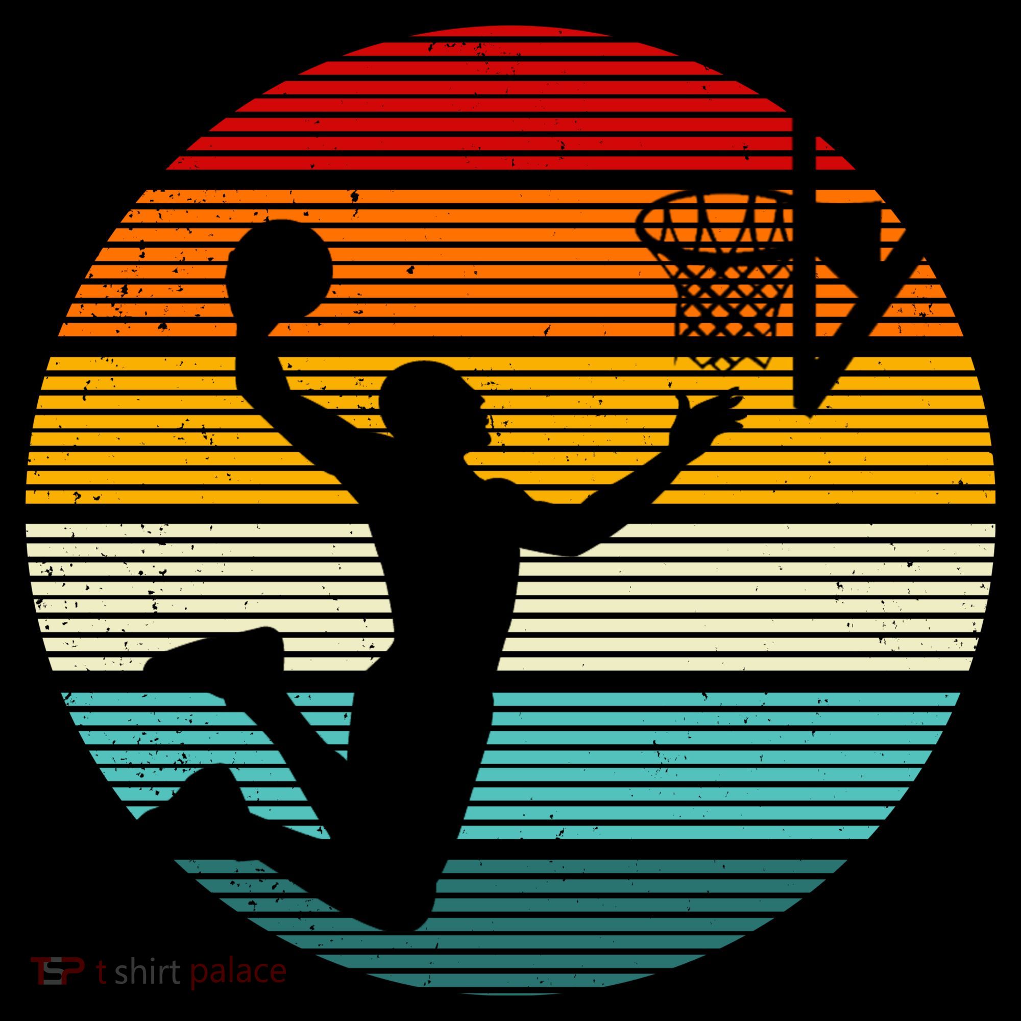 Basketball Player Dunk Retro Sunset Toddler Hoodie
