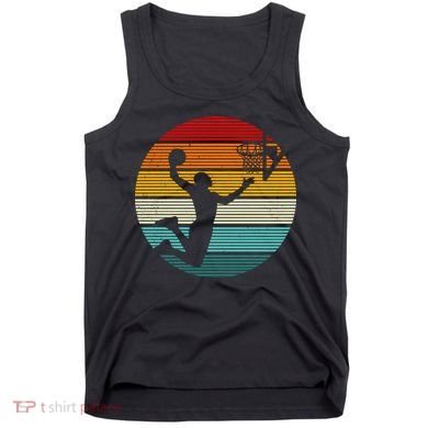 Basketball Player Dunk Retro Sunset Tank Top