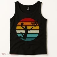 Basketball Player Dunk Retro Sunset Tank Top thumb 2