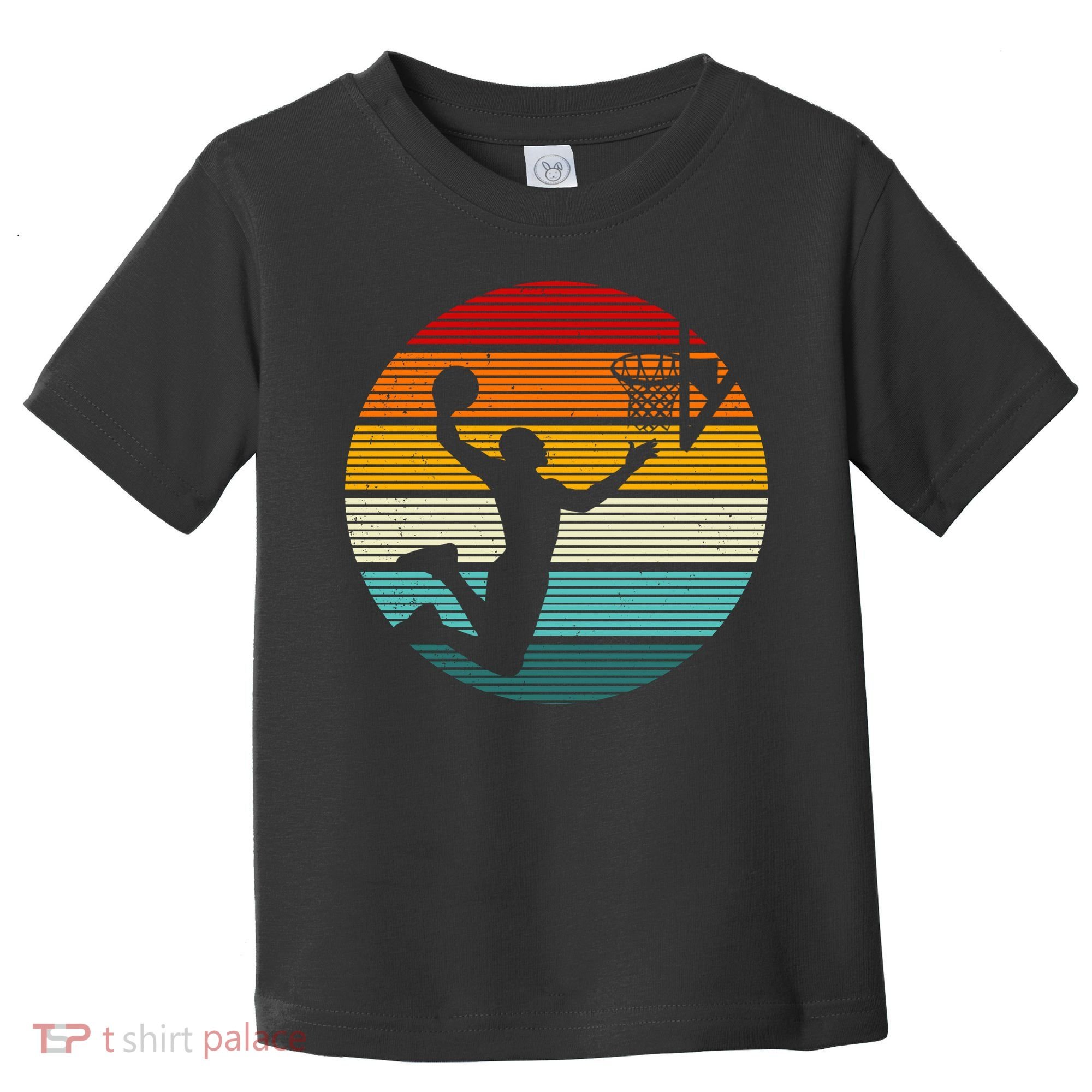 Basketball Player Dunk Retro Sunset Toddler T-Shirt