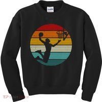 Basketball Player Dunk Retro Sunset Kids Sweatshirt thumb 0