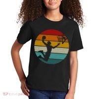 Basketball Player Dunk Retro Sunset Kids T-Shirt thumb 2