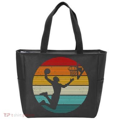 Basketball Player Dunk Retro Sunset Tote Bag