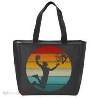 Basketball Player Dunk Retro Sunset Tote Bag thumb 0