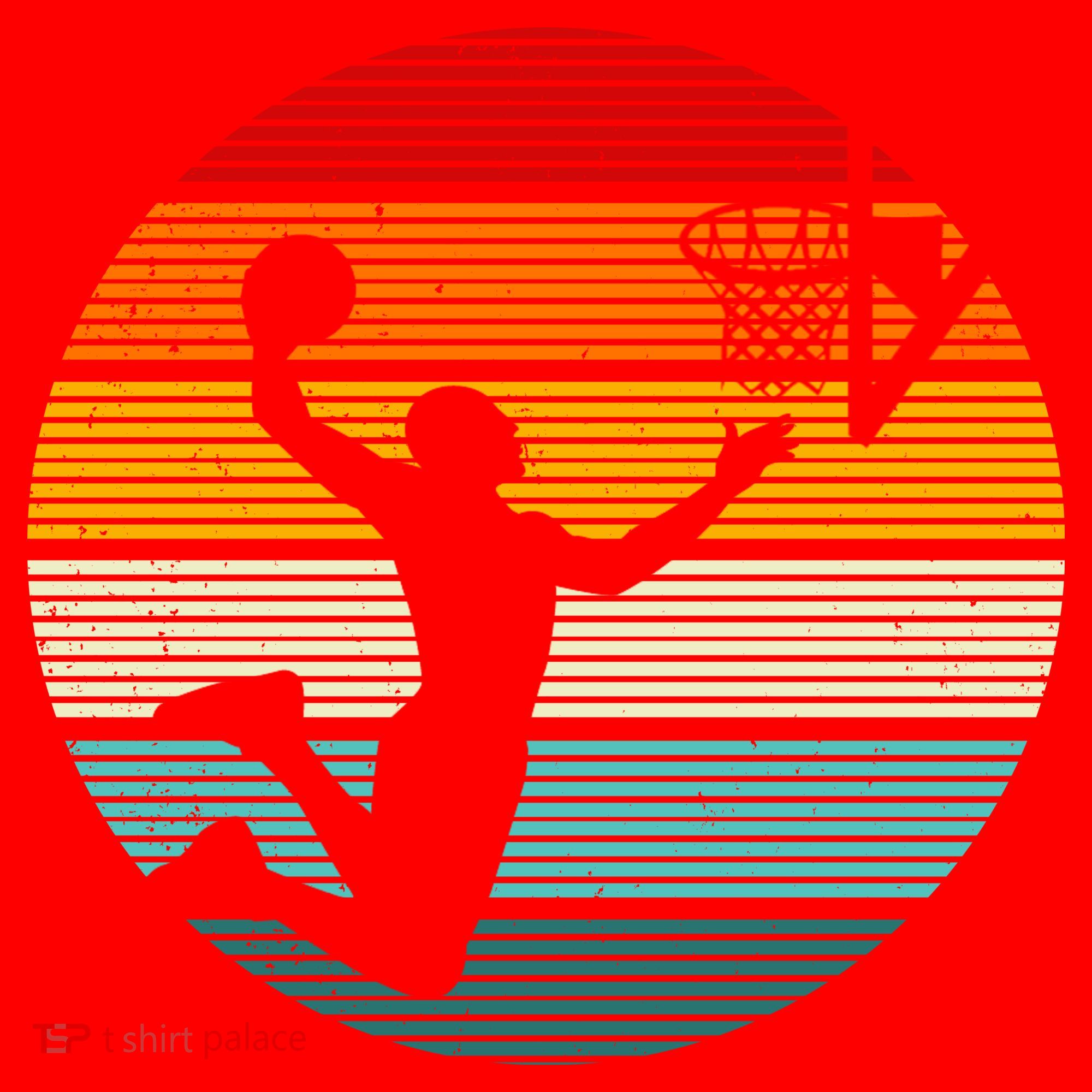 Basketball Player Dunk Retro Sunset Santa Hat