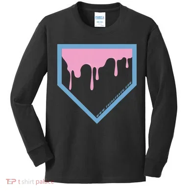 Baseball Plate Drip 2 Kids Long Sleeve Shirt
