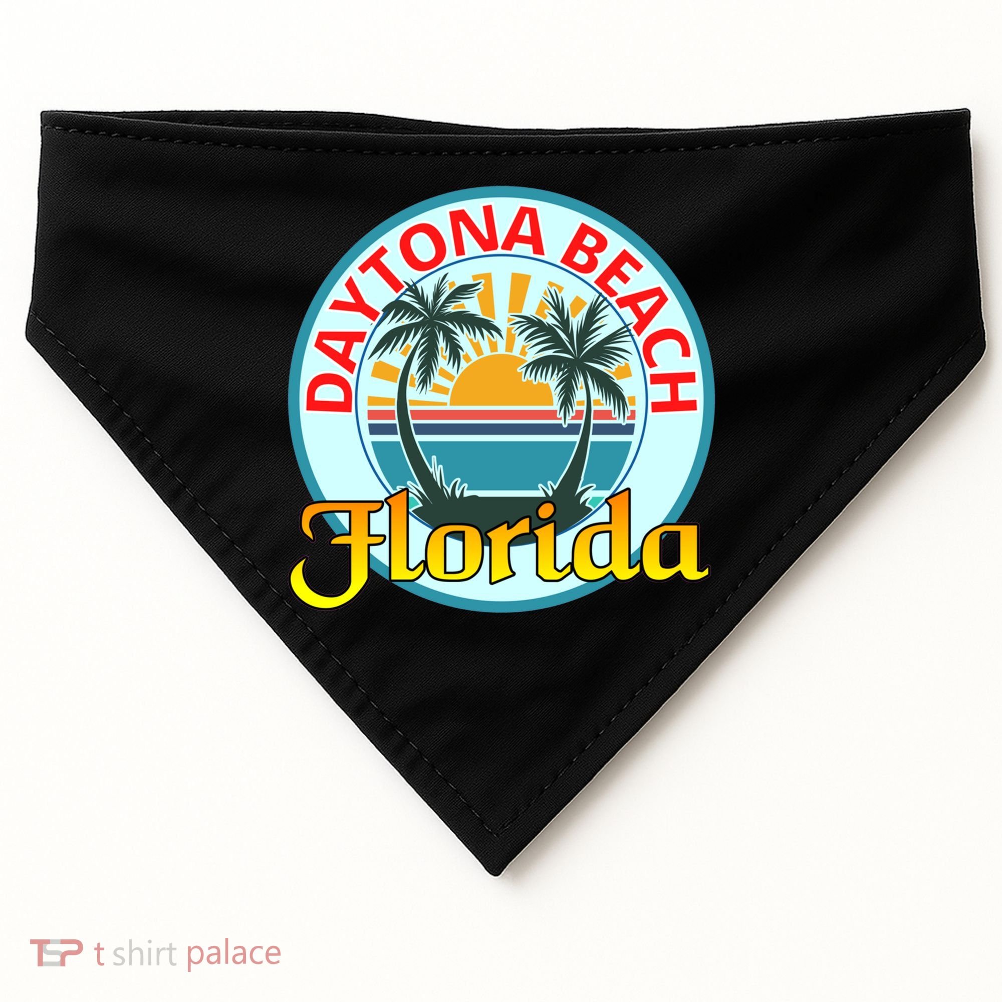 Beach Please Daytona Beach Florida Beach Spring Break Gift USA-Made Doggie Bandana
