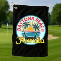Beach Please Daytona Beach Florida Beach Spring Break Gift Golf Towel thumb 1