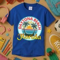 Beach Please Daytona Beach Florida Beach Spring Break Gift Kids T-Shirt thumb 3