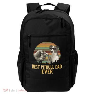 Best Pitbull Dad Ever Vintage Sunset Retro Backpack