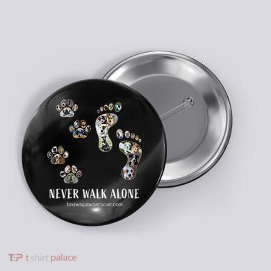 Brown Paws Dog Rescue Button