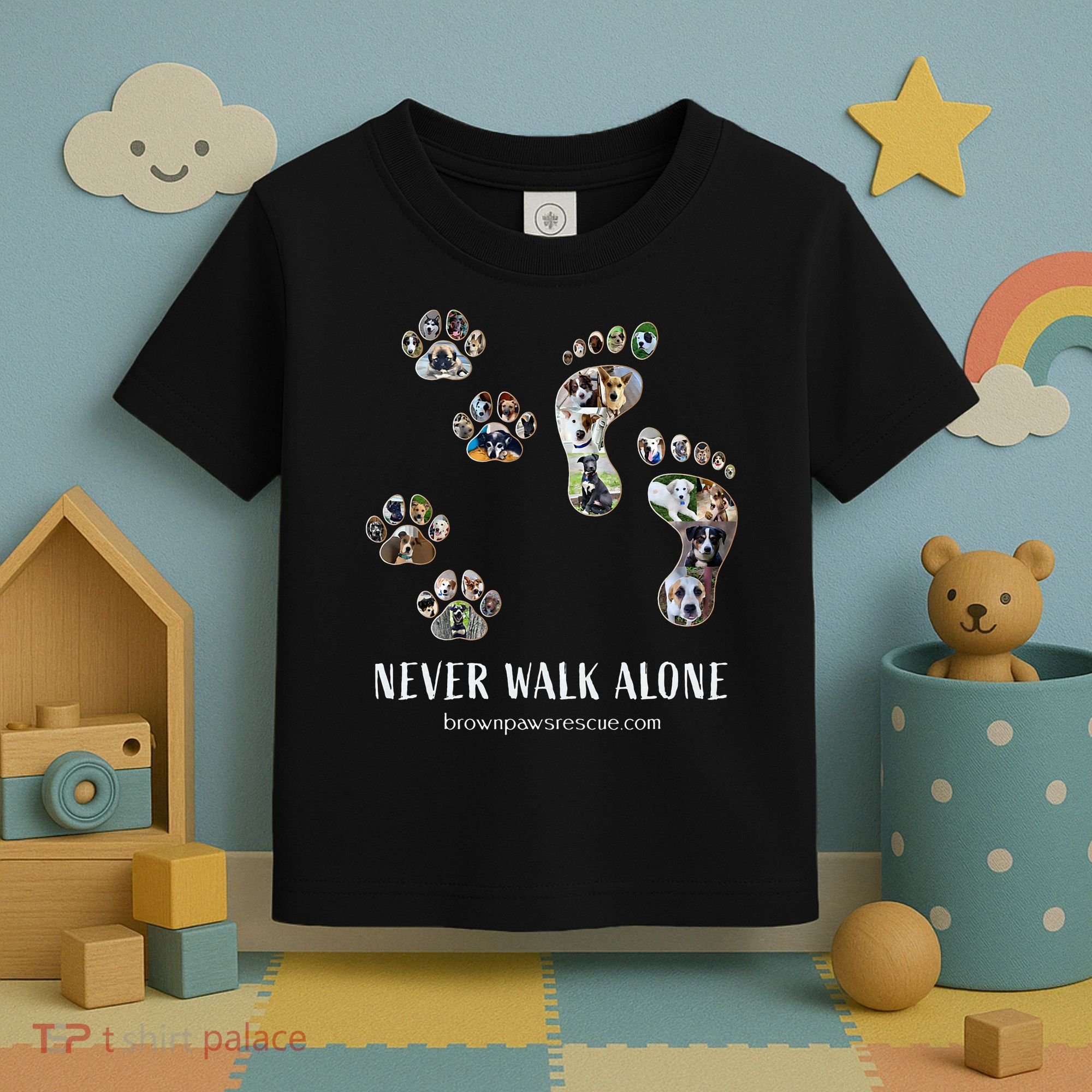 Brown Paws Dog Rescue Toddler T-Shirt